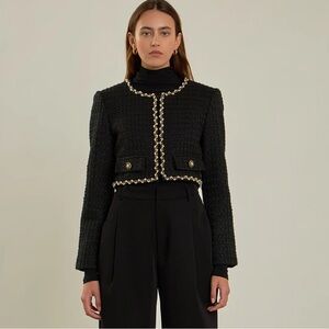 ENDLESS ROSE PREMIUM CROPPED TWEED JACKET